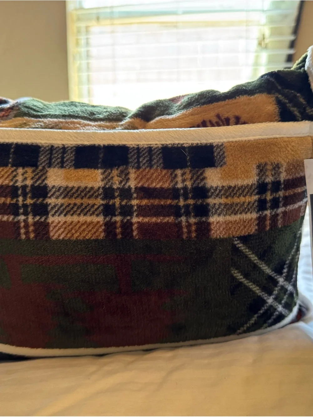 Travel Blanket - Dark Green Plaid